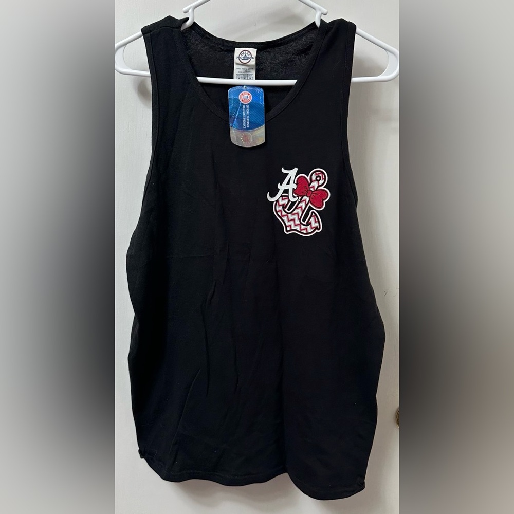 Delta Black Tank Top with Red and White Alabama. Design